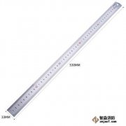 鋼直尺量程50cm；精度：1mm　